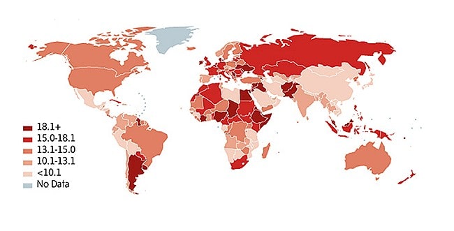 Статистика ВООЗ по смертности населения от онкологии молочных желез Статистика смертности от рака молочной железы в мире